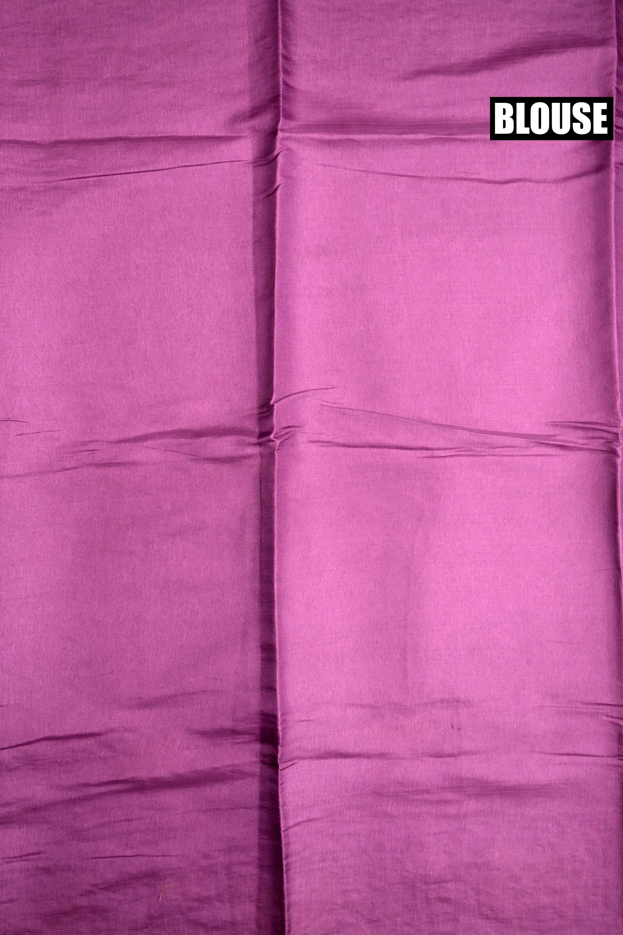 Tussar fancy saree purple color allover thread weaving with self pallu and attached plain blouse
