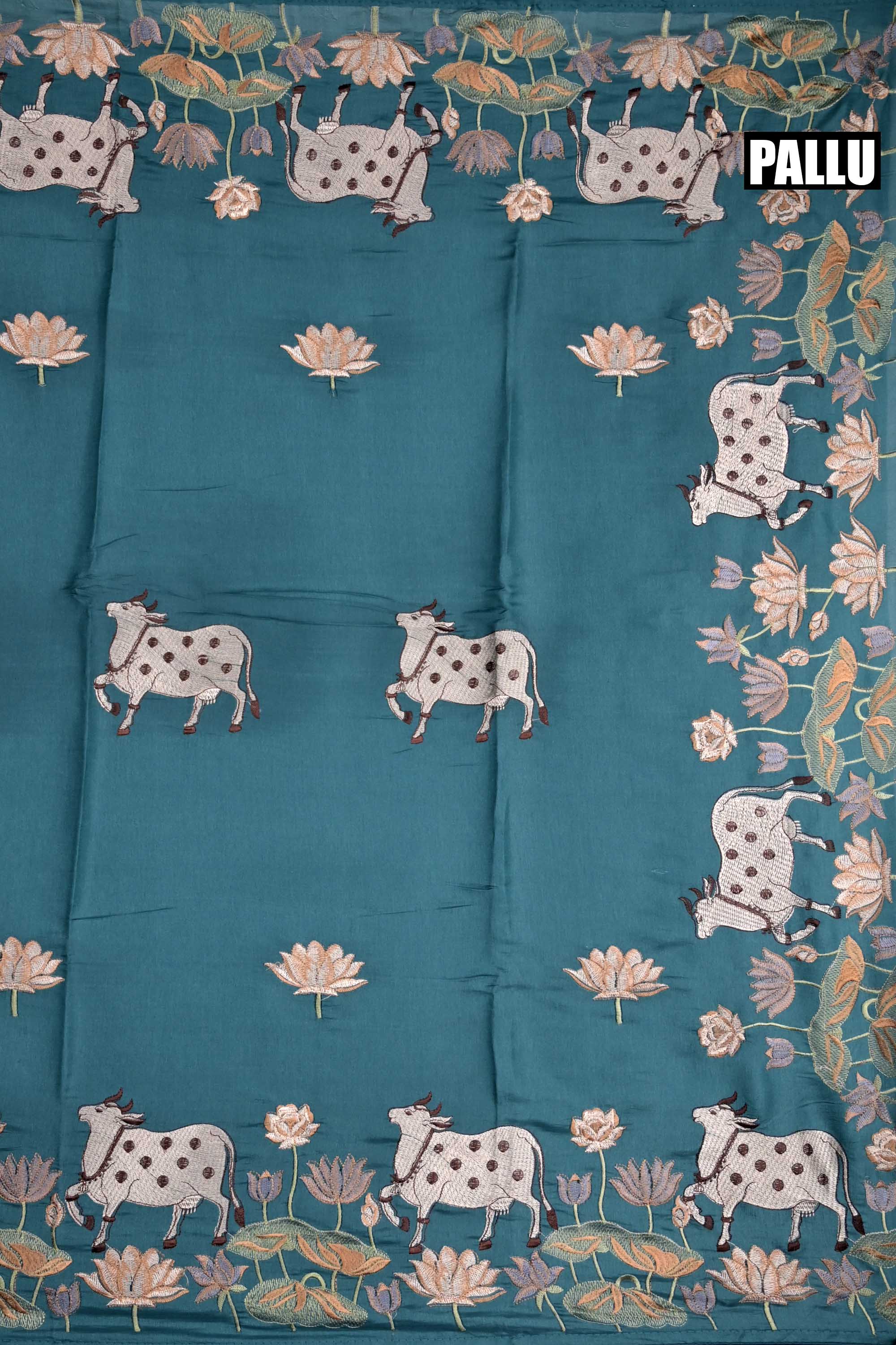 Tussar fancy saree peacock green color allover thread weaving with self pallu and attached plain blouse