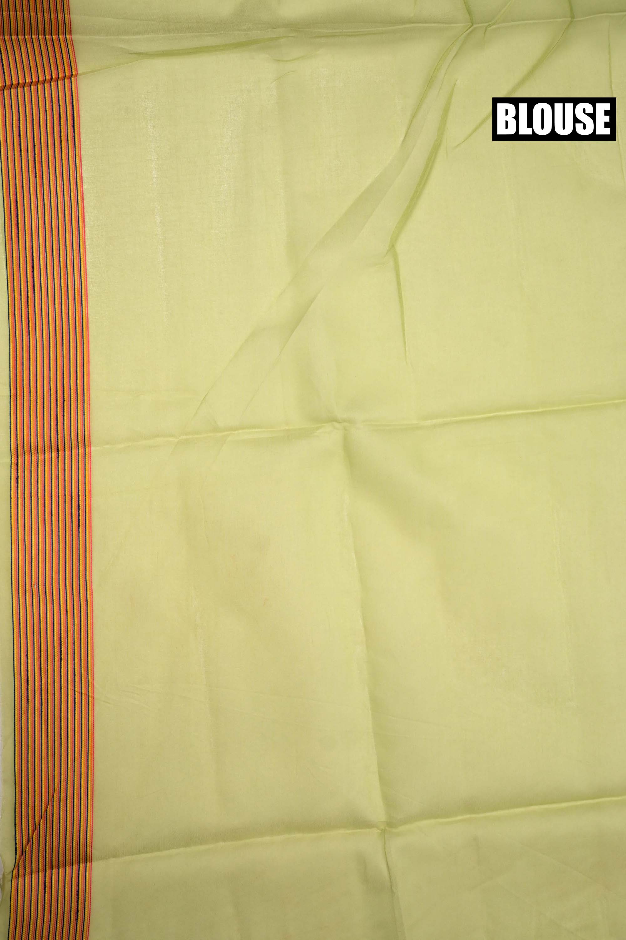 Muslin silk saree light green colour with allover thread embroidery, small border, and plain blouse