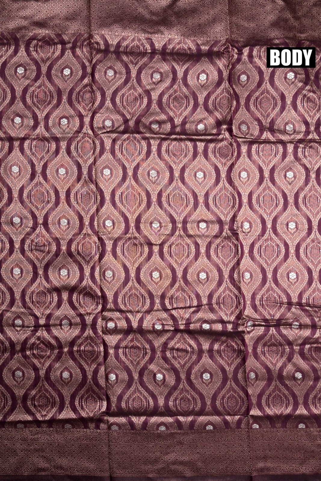 Chanderi fancy saree magenta color allover antique zari weaving and zari weaving border with rich pallu and attached brocade blouse