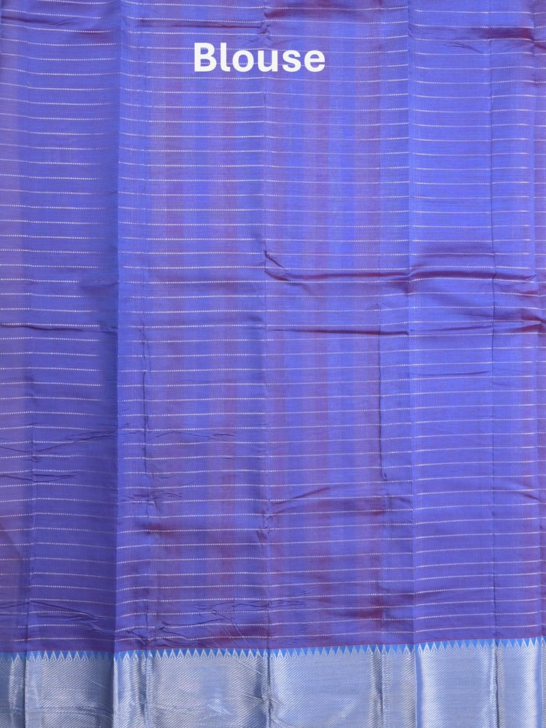 Mangalagiri fancy saree red color allover zari checks & kaddi border with contrast pallu and plain blouse