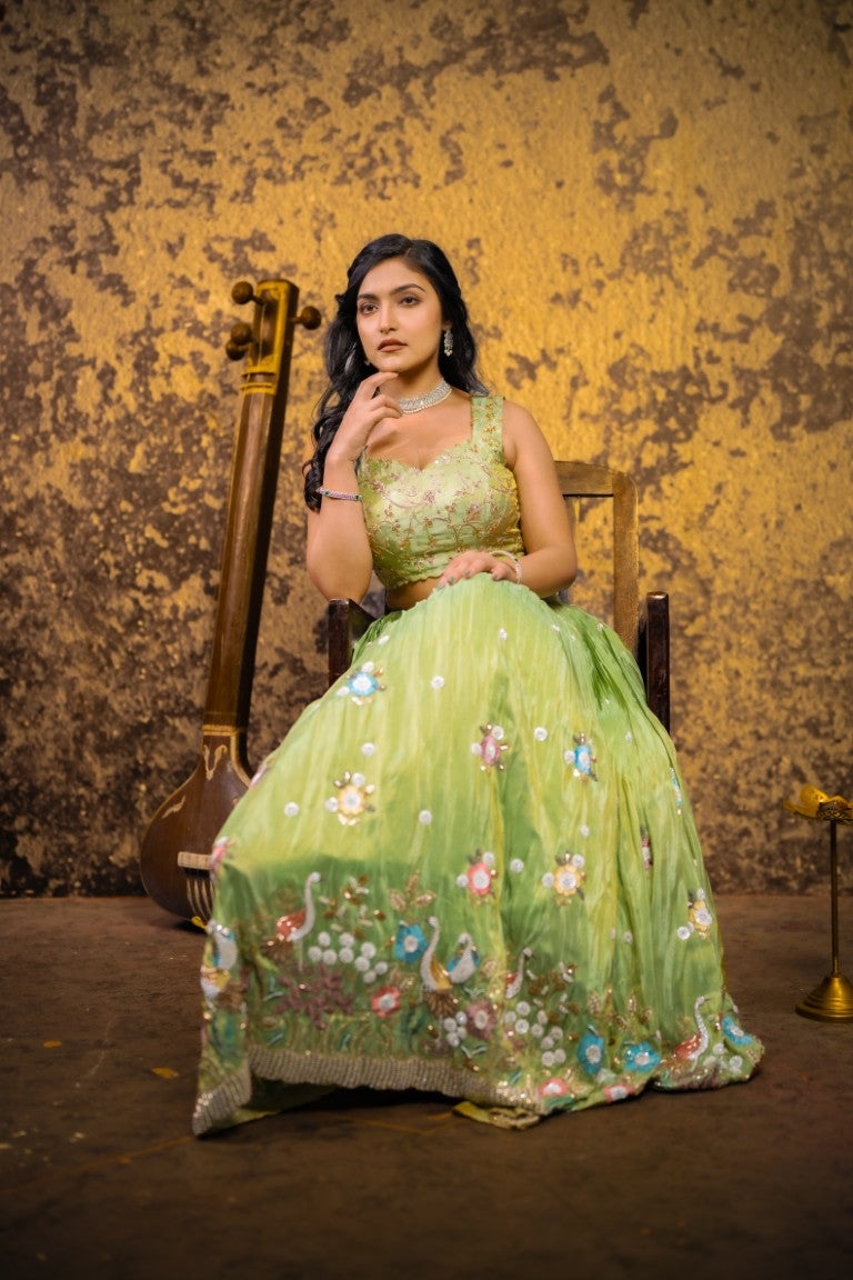 Crop Top with Lehanga