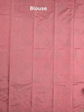 Dupion fancy saree baby pink color allover zari weaves & zari border with short pallu and attached blouse