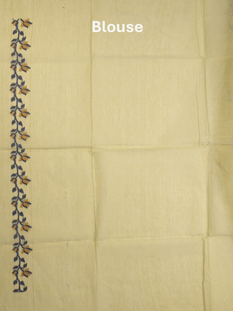 Jamdani cotton saree light olive green color allover weaves & weaving border with weaving pallu and plain blouse