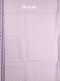 Jamdani cotton saree light purple color allover weaves & weaving border with weaving pallu and plain blouse