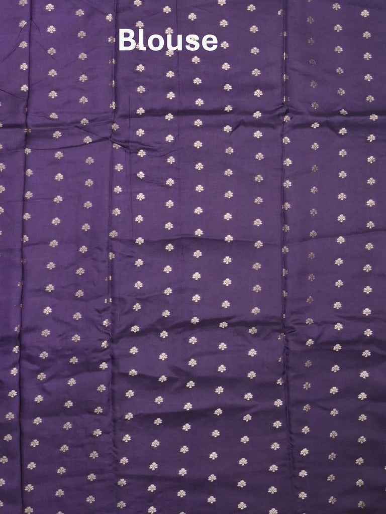 Tabby silk fancy saree sea blue color allover zari motifs & zari border with rich pallu and contrast blouse