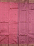 Dupion fancy saree rose pink color allover zari motifs & zari border with zari pallu and contrast plain blouse