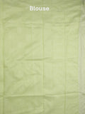 Chanderi fancy saree light green color allover motifs & zari border with self pallu and plain blouse