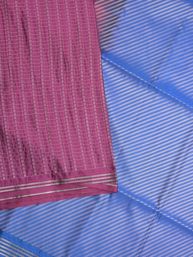 Vintage pattu saree wine color allover zari weaves & kaddi border with rich pallu and contrast plain blouse