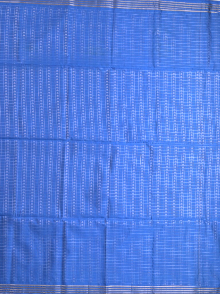 Vintage pattu saree sky blue color allover zari weaves & kaddi border with rich pallu and contrast plain blouse