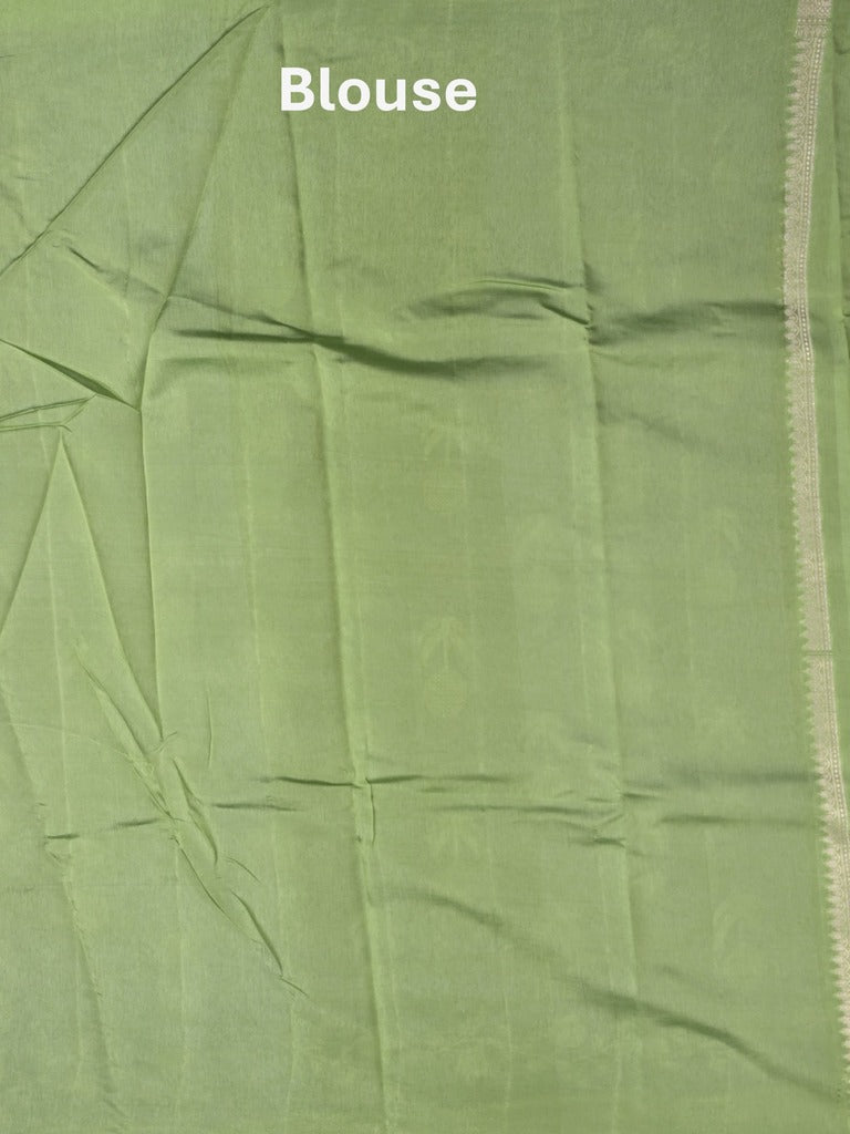 Raw mango fancy saree dark wine color allover zari weaves & zari border with short pallu and contrast blouse