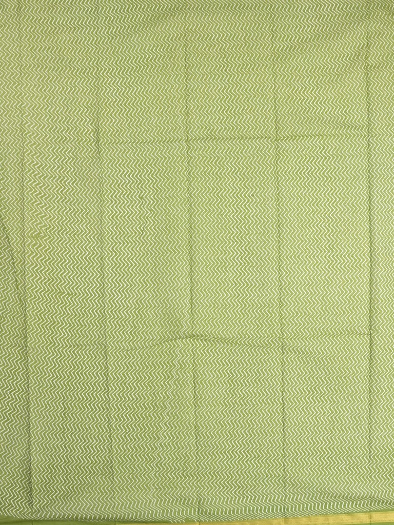 Saree white and green color