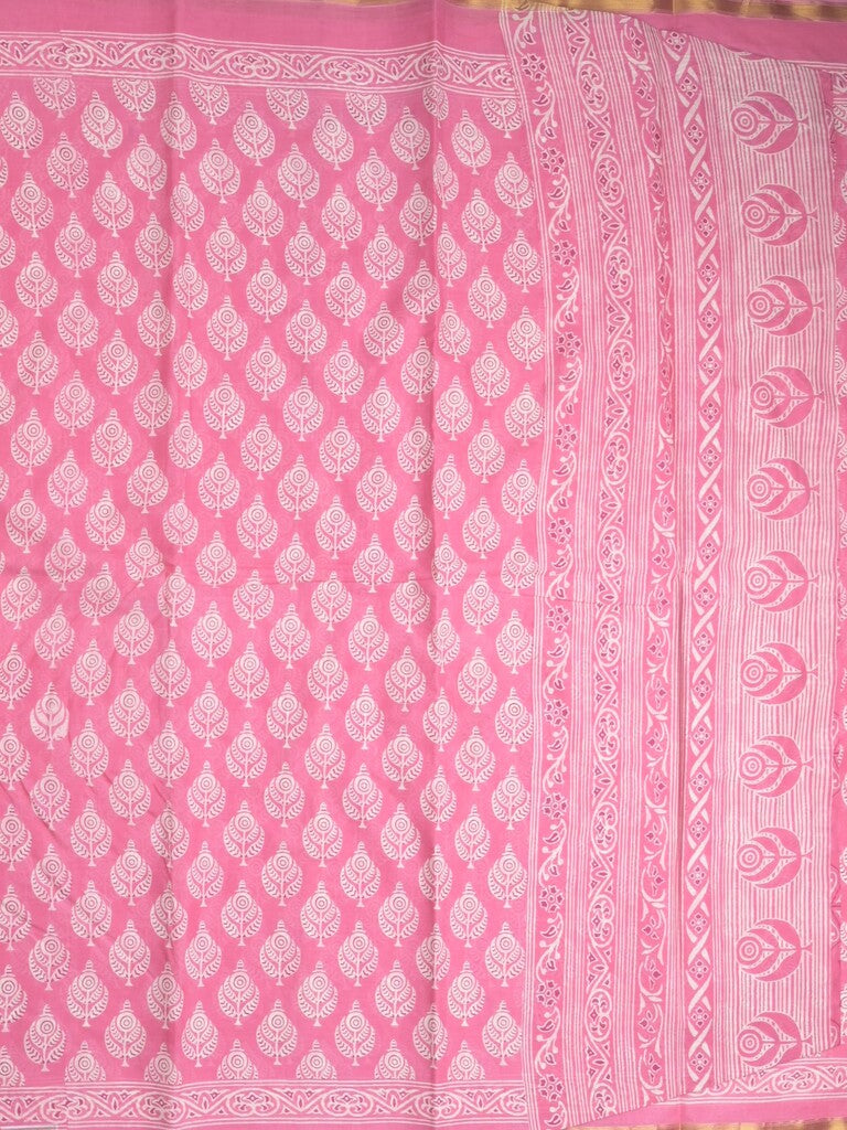 Saree pink color