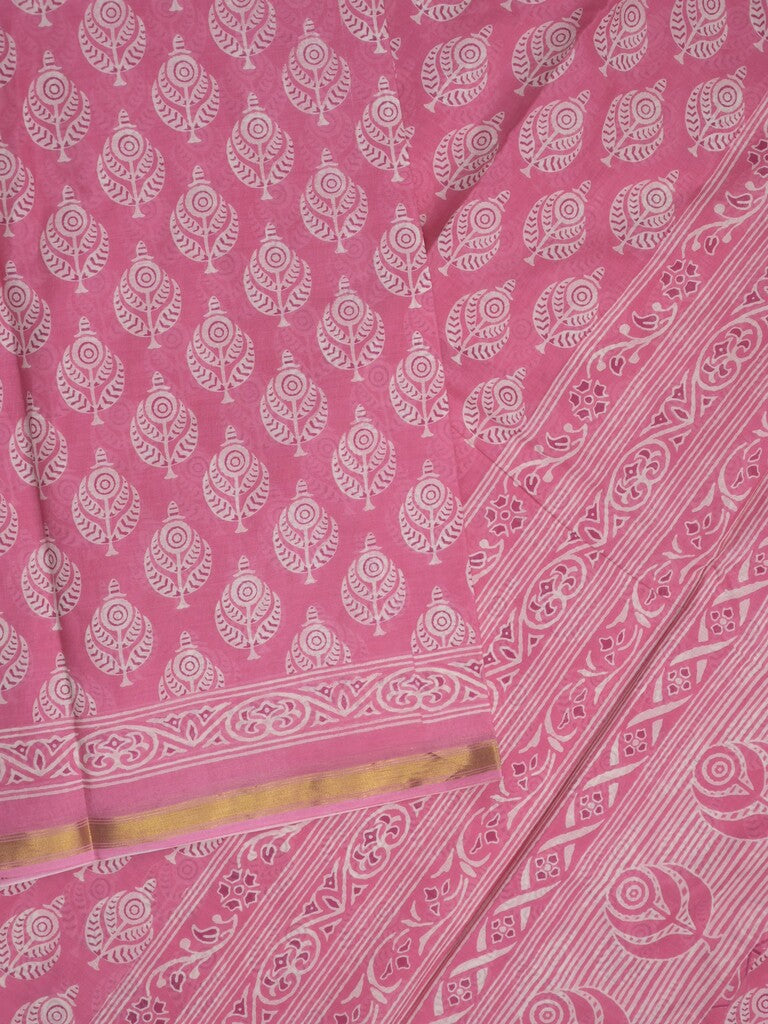 Saree pink color
