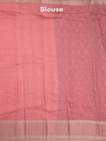 Maheshwari fancy saree maroon color allover zari motifs & zari border with contrast pallu and attached blouse
