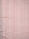 Tussar fancy saree baby pink color allover embroidery motifs & embroidery border with running pallu and plain blouse