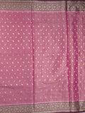 Dupion tissue fancy sarees pinkish purple color allover zari motifs & zari border with rich pallu and contrast blouse