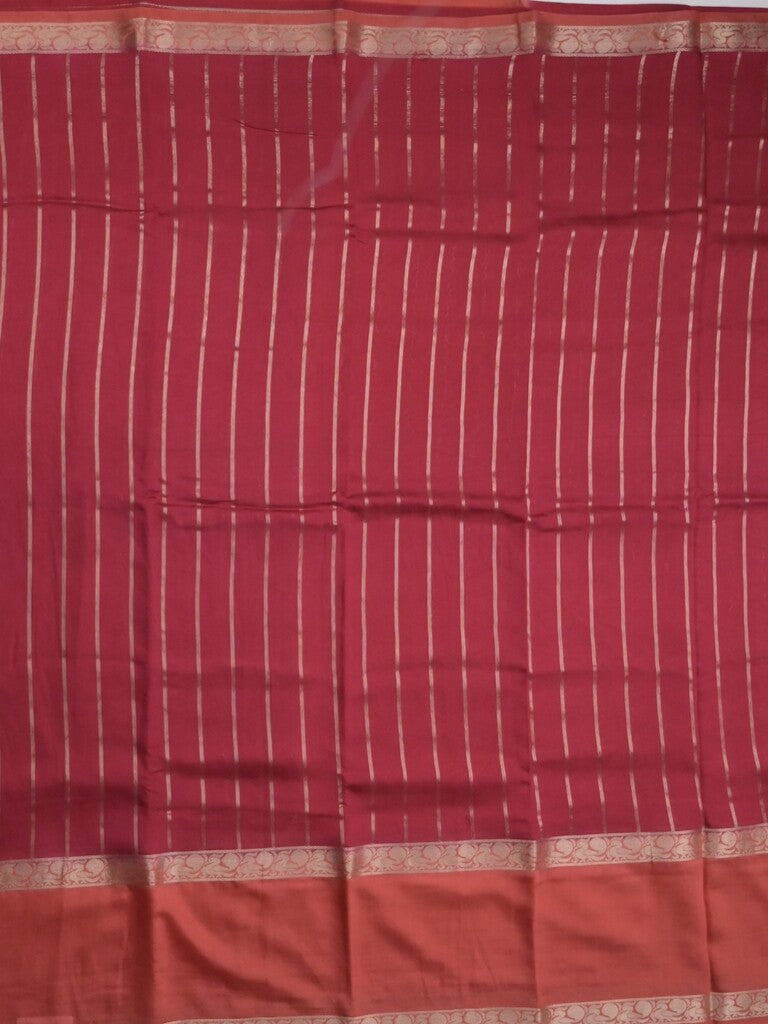 Maheshwari fancy saree cherry pink color allover zari motifs & zari border with zari pallu and contrast blouse