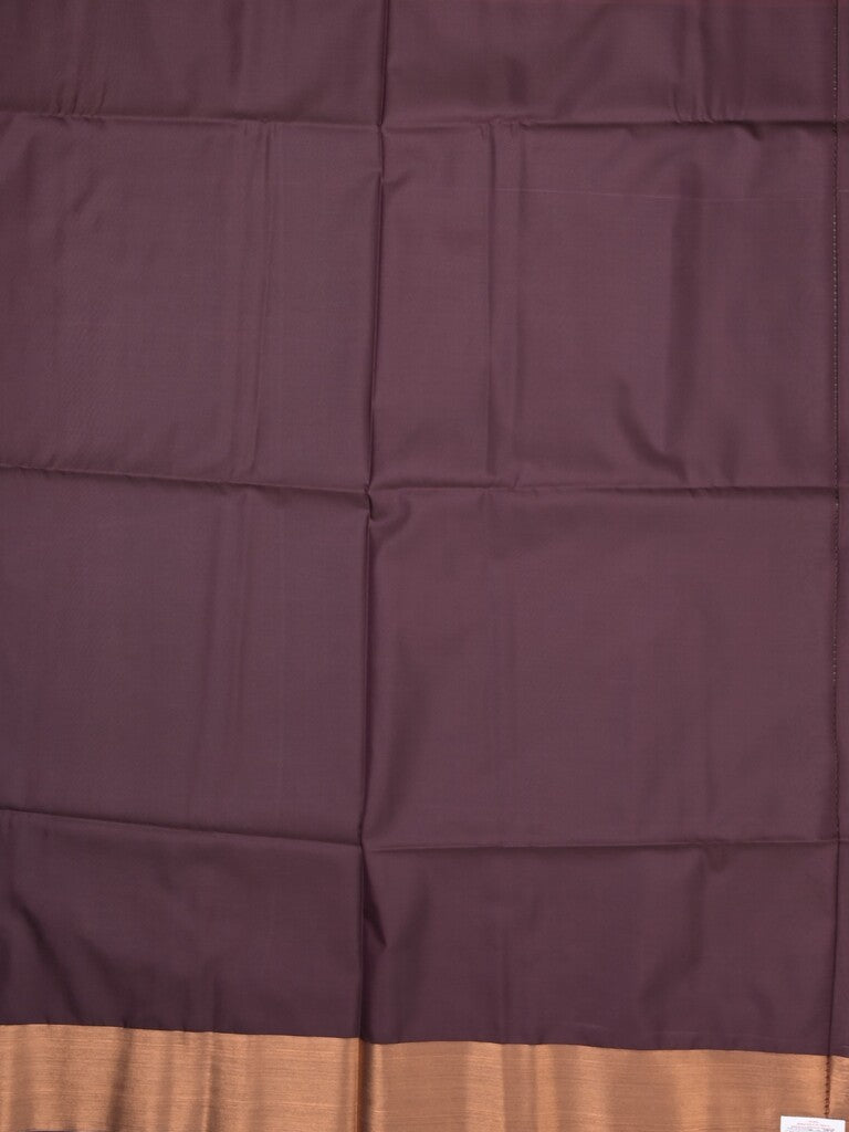 Kanchi pattu saree leaf green color allover zari weaves & zari border with contrast pallu and plain contrast blouse