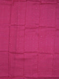 Organza fancy saree light pink color allover weaves & zari border with short pallu and plain contrast blouse