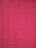 Organza fancy saree pastel pink color allover weaves & zari border with short pallu and plain contrast blouse