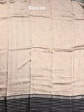Maheshwari fancy saree cream color allover prints & zari border with zari pallu and plain blouse