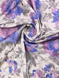 Maheshwari fancy saree white color allover prints & zari border with zari pallu and plain blouse