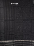 Maheshwari fancy saree black color allover prints & zari border with zari pallu and plain blouse