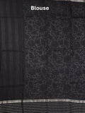 Maheshwari fancy saree white color allover prints & zari border with zari pallu and plain blouse