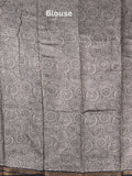Maheshwari fancy saree maroon color allover prints & printed zari border with contrast pallu and attached blouse