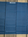 Kanchi pattu saree dark purple color allover zari motifs & zari border with rich pallu and contrast plain blouse