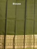 Kanchi pattu saree dark wine color allover zari weaves & kanchi border with rich pallu and contrast blouse