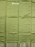 Raw mango pattu saree baby pink color allover zari motifs & zari border with zari pallu and brocade blouse