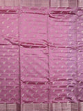 Raw mango pattu saree purple color allover zari motifs & zari border with zari pallu and brocade blouse