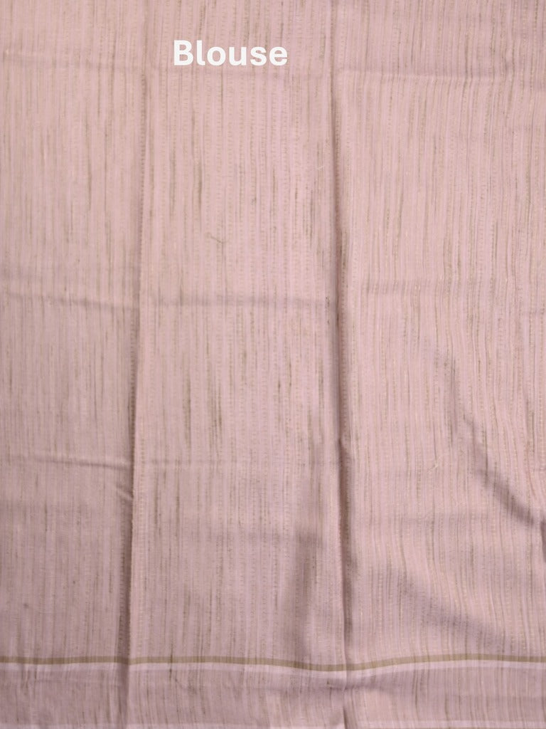 Tussar tissue fancy saree light purple color allover prints & embroidery border with short pallu and plain blouse