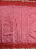 Munga bandhani fancy saree pink color allover work & small zari border with contrast pallu and blouse