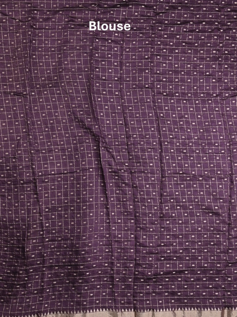 Munga bandhani fancy saree lavender color allover work & small zari border with contrast pallu and blouse