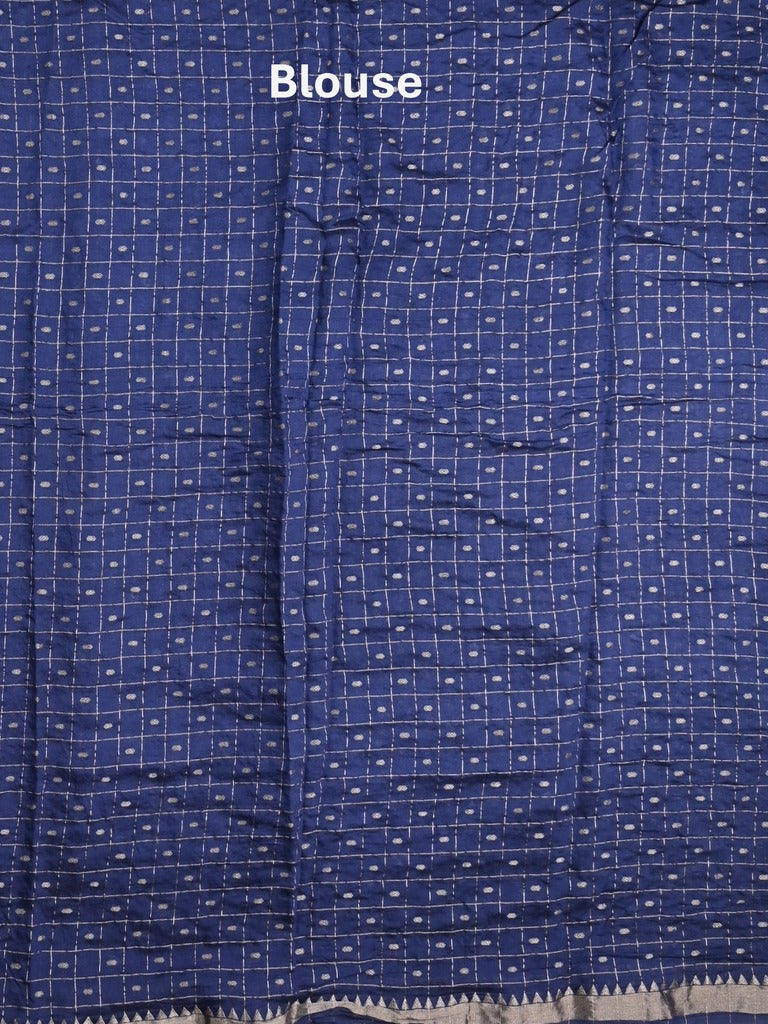 Munga bandhani fancy saree light blue color allover work & small zari border with contrast pallu and blouse