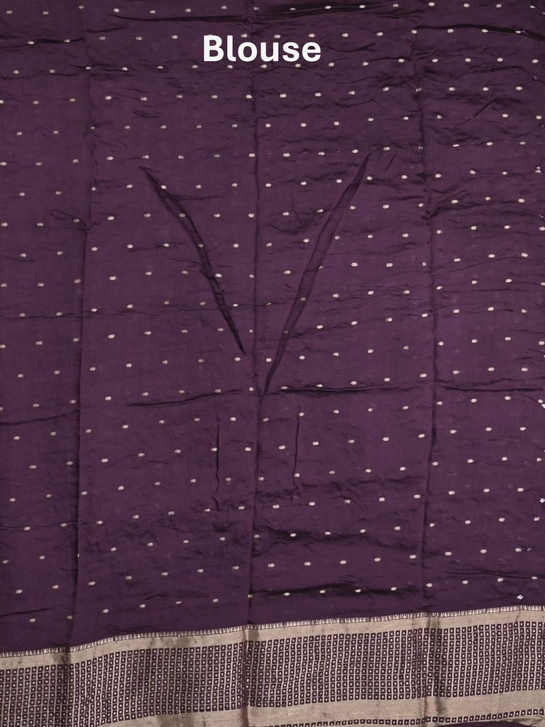 Munga bandhani fancy saree lavender color allover work & zari border with contrast pallu and blouse