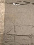 Dupion fancy saree grey color allover weaves & zari border with zari pallu and plain self blouse
