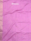 Dupion fancy saree purple color allover weaves & zari border with zari pallu and plain self blouse
