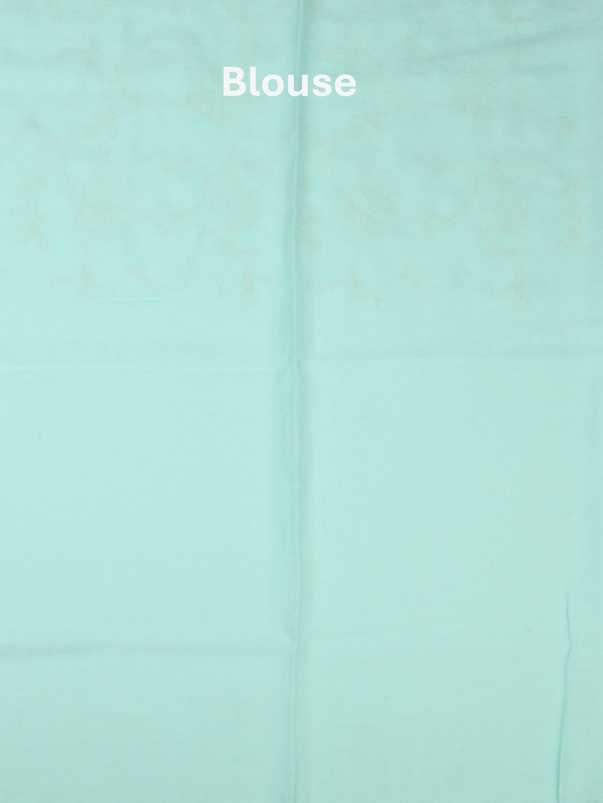 Chiffon fancy saree sky blue color allover embroidery & embroidery border with running pallu and plain blouse