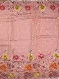 Dola silk fancy saree baby pink color allover prints, sequence work & cutwork border with running pallu