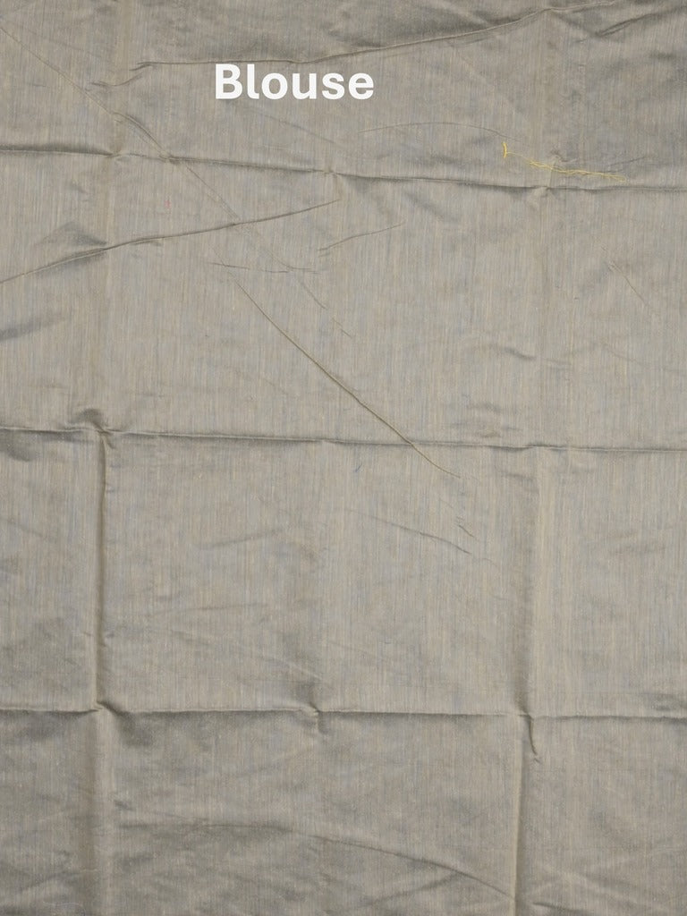 Maheshwari fancy saree blue color allover plain and small kaddi border with contrast plain pallu and attached blouse