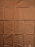 Maheshwari fancy saree brown color allover plain and small kaddi border with contrast plain pallu and attached blouse