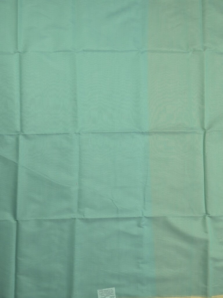 Maheshwari fancy saree lux green color allover plain and small kaddi border with contrast plain pallu and attached blouse