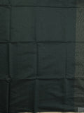 Maheshwari fancy saree black color allover plain and small kaddi border with contrast plain pallu and attached blouse