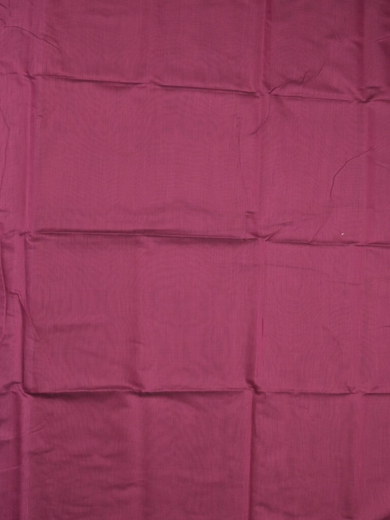Maheshwari fancy saree magenta color allover plain and small kaddi border with self pallu and attached blouse