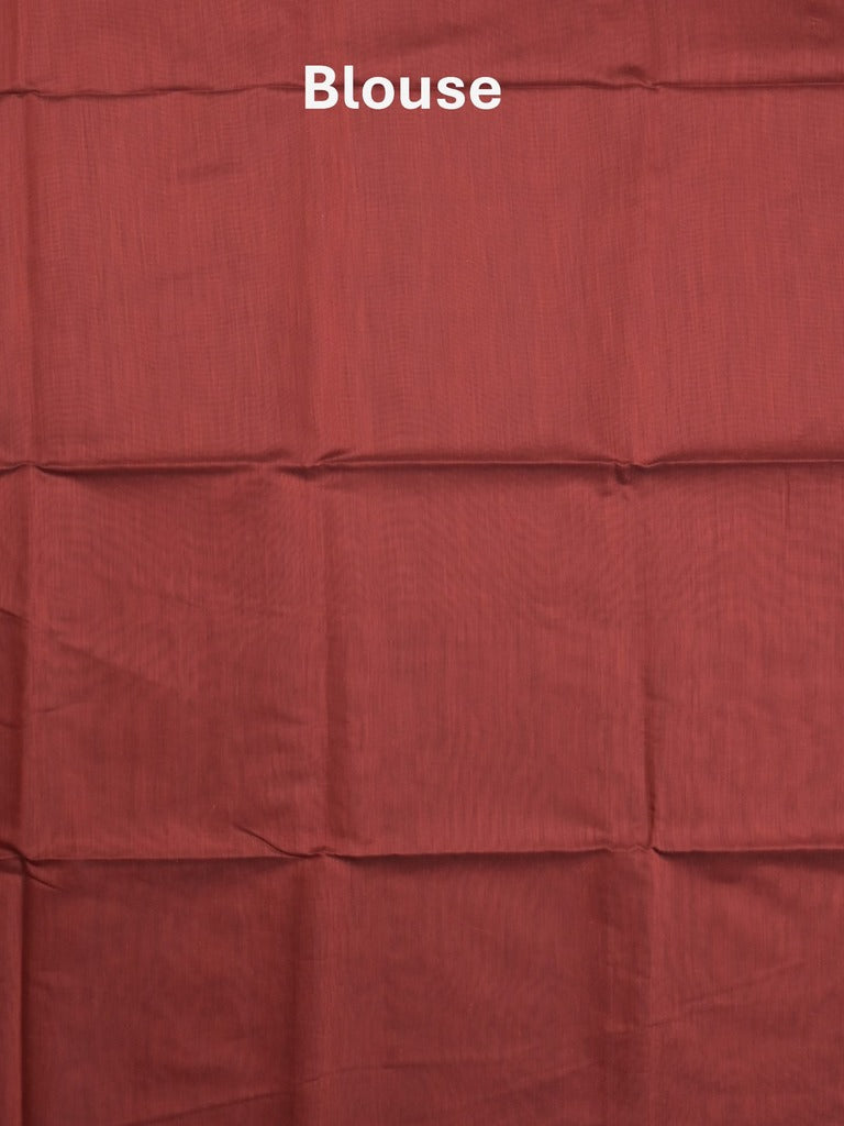 Maheshwari fancy saree maroon color allover plain and small kaddi border with self pallu and attached blouse