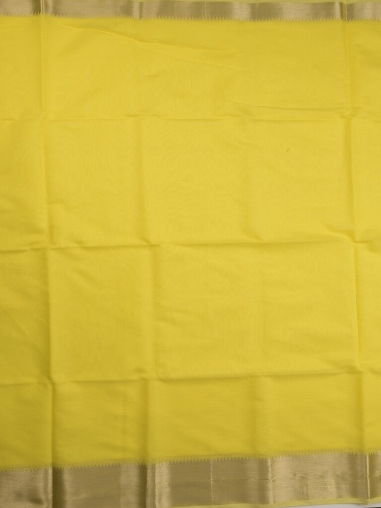 Maheshwari fancy saree navy blue color allover plain and temple border with contrast plain pallu and attached blouse Copy